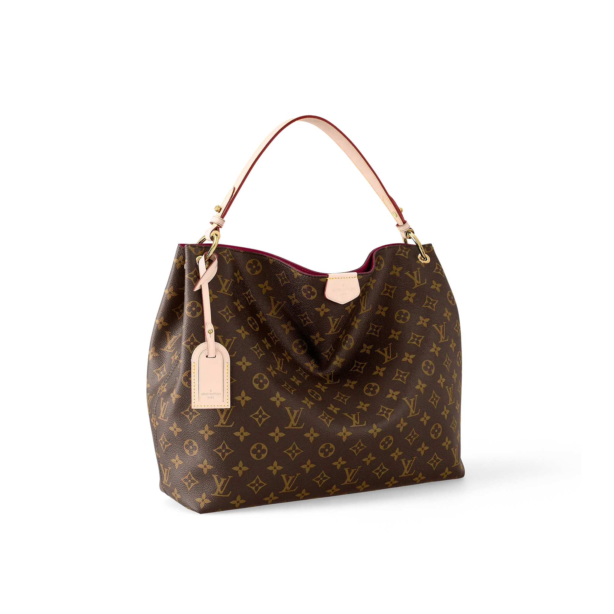 LOUIS VUITTON Graceful MM Monogram Canvas Hobo Bag in Peony