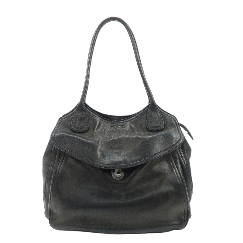 PRADA Leather Tote Bag Black