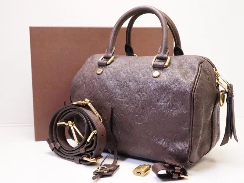 Authentic Pre-owned Louis Vuitton Monogram Empreinte Brown Speedy 25 Bandouliere 2-way M40761 210554