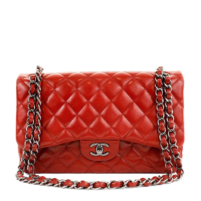 Chanel Vintage Inspired Handbag for Retro LoversChanel Lipstick Red Lambskin Jumbo Classic