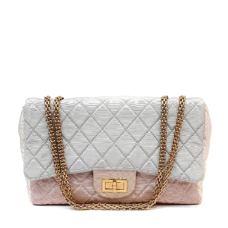 Chanel Tricolor Jumbo Classic Reissue w/ Gold Hardware